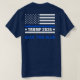 Camiseta Trump azul 2024 sinalizador de linha azul fina (Verso do Design)