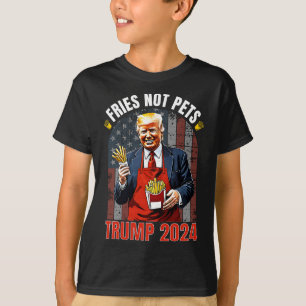 Camiseta Trump Batatas Fritas Não Animais de Estimação 2025
