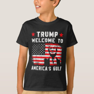 Camiseta Trump Bem-vindo ao golfo americano Engraçado Trump