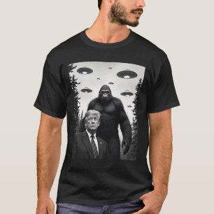 Camiseta Trump Bigfoot Ufo Encontro Alien Extraterrestre