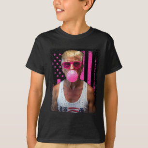 Camiseta Trump Bubble Gum Pink Pulga Sinalizador Americano