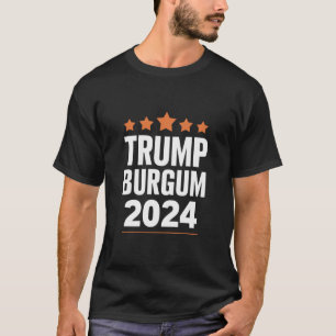 Camiseta Trump Burgum para Presidente 2024 Eleição EUA