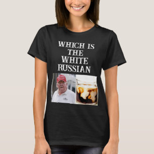 Camiseta Trump/Camiseta russa branca
