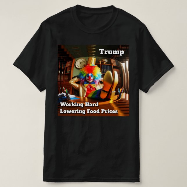 Camiseta Trump - Cartoon de Mockery (Frente do Design)