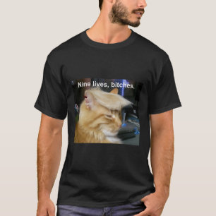Camiseta Trump Cat Nine Vive Engraçado Trump 2024 Votação E