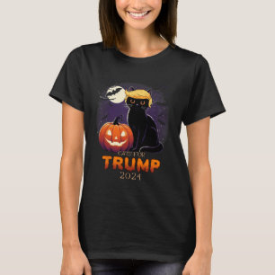 Camiseta Trump Cat Shirts Black Cat Halloween Costume Cat L