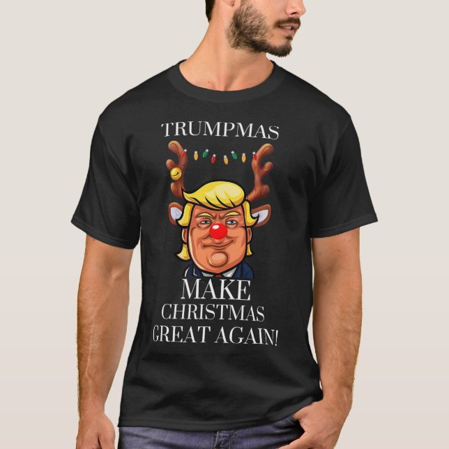 Camiseta Trump Christmas MAGA T-Shirt (Frente)