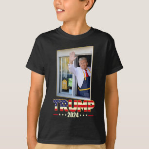 Camiseta Trump Com Trabalhador Do Mc Donald Trump Vote No T