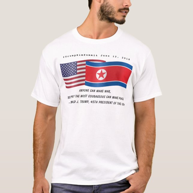 Camiseta Trump Cotação durante a Cúpula com Kim Jong no dia (Frente)