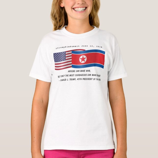 Camiseta Trump Cotação durante a Cúpula com Kim Jong no dia (Frente)