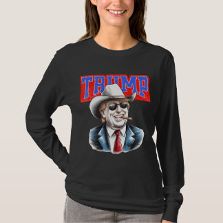 Camiseta Trump Cowboy - Afirmação Política Negrito Gráfico 