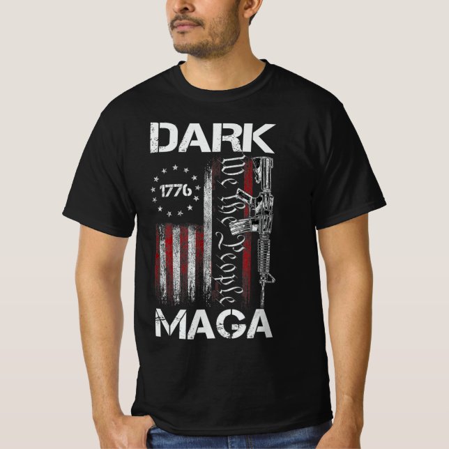 CAMISETA TRUMP DE SUPORTE A MAGA ESCURO ANTIPROIBIDO (Frente)