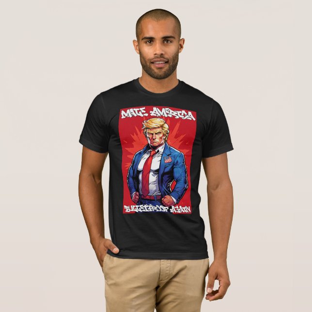Camiseta Trump de tendências | faça o excelente américo nov (Frente Completa)