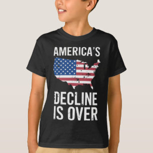 Camiseta Trump Declara que o Declínio da América Acabou Dis