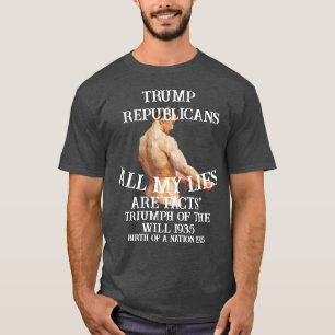 Camiseta Trump Declara que Todas as Minhas Mentiras São Fat