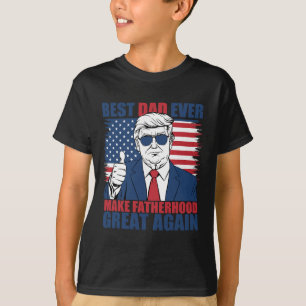 Camiseta Trump Dia dos Pais Melhor Pai de Todos os Tempos F