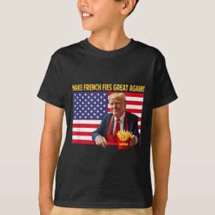 Camiseta Trump Divertido Faça as Batatas Fritas Grande Nova