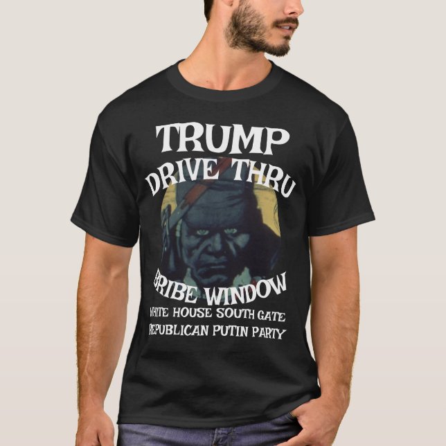 Camiseta Trump Drive Por Bribe Janela Branca WH (Frente)