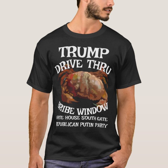 Camiseta Trump Drive Por Bribe Janela Branca WH (Frente)