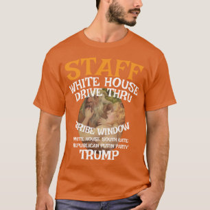 Camiseta Trump Drive Thru Janela de Suborno Casa Branca FUN