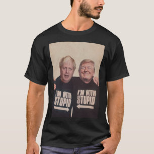 Camiseta Trump e Boris Johnson - Eu_m com Estúpidos