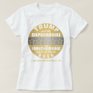 Camiseta Trump E Deplorables World Tour Engraçam
