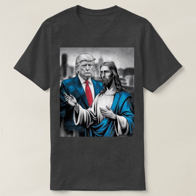 Camiseta Trump e Jesus (Frente do Design)