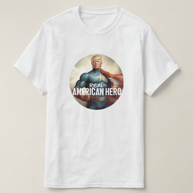 Camiseta Trump é o verdadeiro herói (Frente do Design)