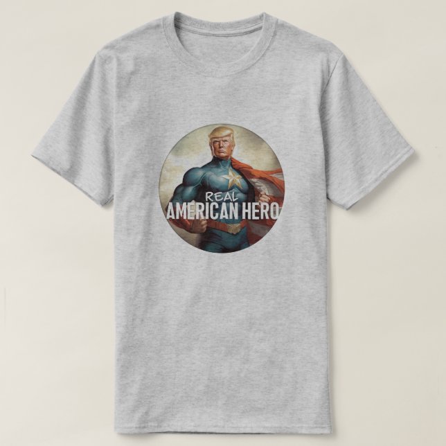 Camiseta Trump é o verdadeiro herói (Frente do Design)