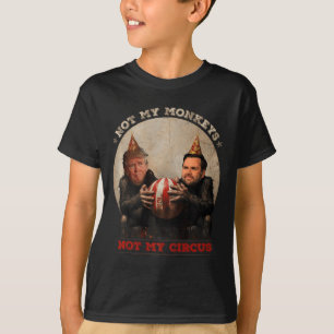 Camiseta Trump E Vance Não Meus Macacos Não Meu Circo