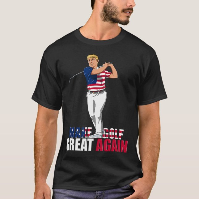 Camiseta Trump - Engraçado Presente de Golfe (Frente)