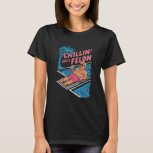 Camiseta Trump Engraçado Relaxando Como Um Criminoso Trump 