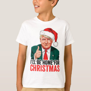 Camiseta Trump, estarei em casa no Natal