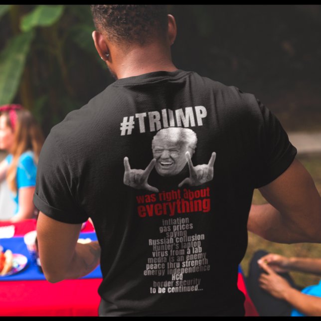 Camiseta Trump estava certo sobre tudo. (Criador carregado)