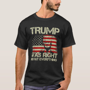 Camiseta Trump Estava Certo Sobre Tudo Bandeira Americana