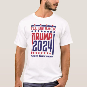 Camiseta Trump eu vou voltar 2024.