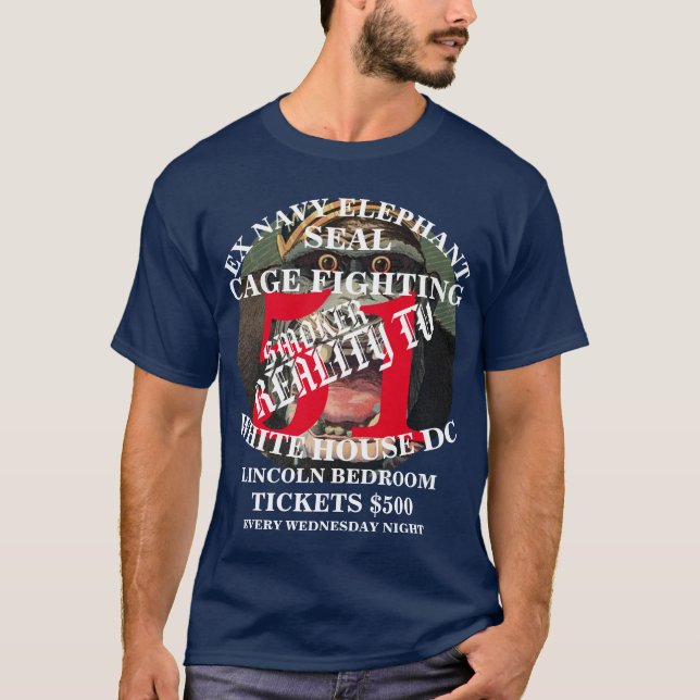 Camiseta Trump Ex-Marinho Elefante - Luta contra a gaiola (Frente)