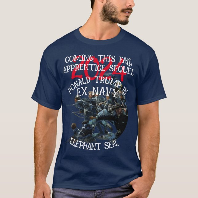 Camiseta Trump Ex Navy Elephant Seal POD FERAL PIG (Frente)