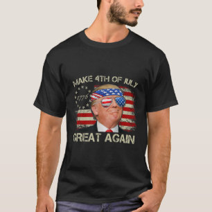 Camiseta Trump Faça 4 De Julho Grande Novamente 47º Preside