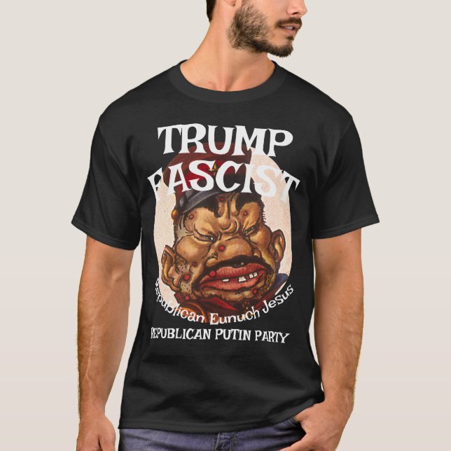 Camiseta Trump Fascist Aryan Republican Jesus (Frente)