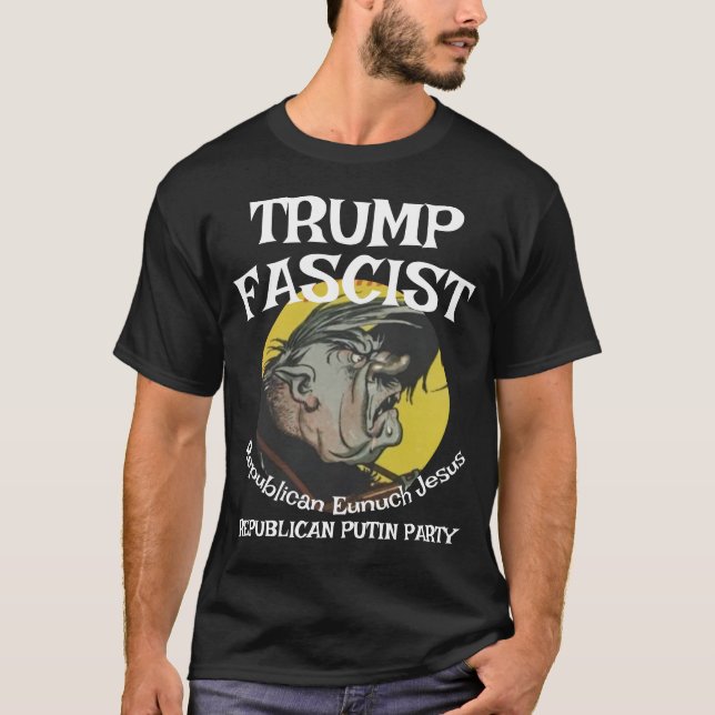 Camiseta Trump Fascist Messiah Savior Republican Jesus (Frente)