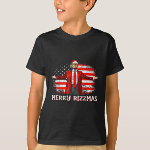 Camiseta Trump Feliz Rizzmas Engraçado Dança Humorística Ch