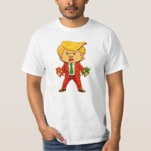 Camiseta Trump Feliz Trump Engraçado Meme Chibi Touro Urso
