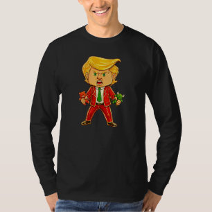 Camiseta Trump Feliz Trump Engraçado Meme Chibi Touro Urso