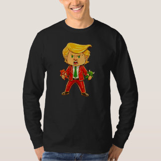 Camiseta Trump Feliz Trump Engraçado Meme Chibi Touro Urso