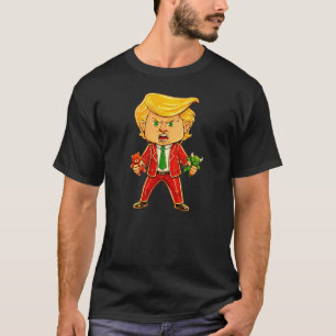 Camiseta Trump Feliz Trump Engraçado Urso Touro Meme Chibi