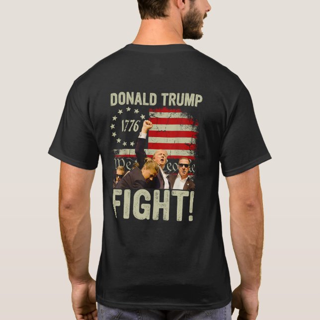 Camiseta Trump Fight Fight Fight (nas costas) (Verso)