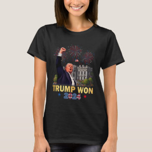 Camiseta Trump Ganhou 2024 Presidente 47 Da Casa Branca Don