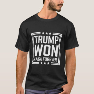 Camiseta Trump ganhou a 47ª eleição presidencial dos EUA Ma