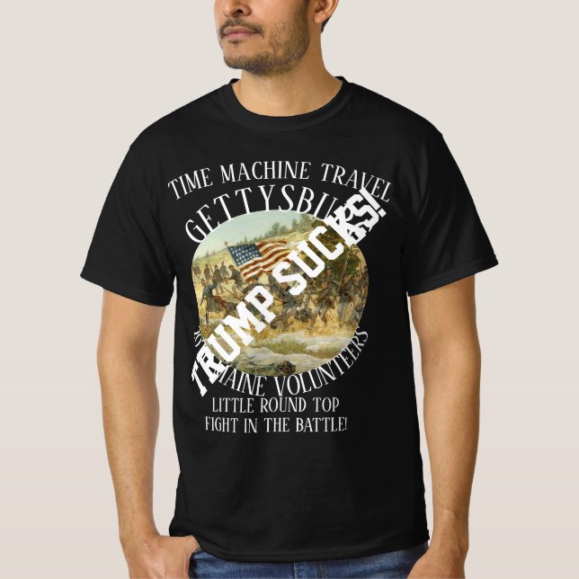 Camiseta Trump GETTYSBURG GUERRA CIVIL DOS EUA 20º MAINE (Frente)